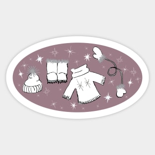 Winter weather snow lover cartoon illustration Sticker